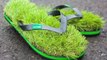 Flip Flops Made Out of Grass