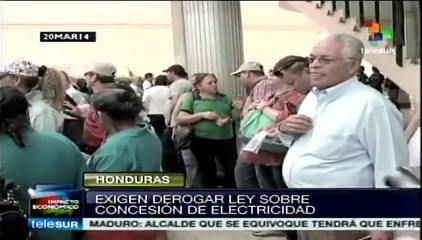 Honduras: trabajadores de estatal eléctrica rechazan privatización
