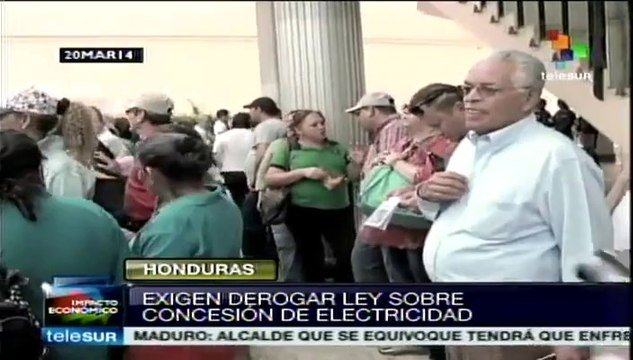 Honduras: trabajadores de estatal eléctrica rechazan privatización