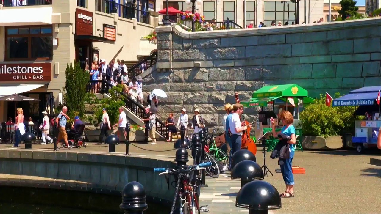 From Harbour to Empress Hotel in Victoria.