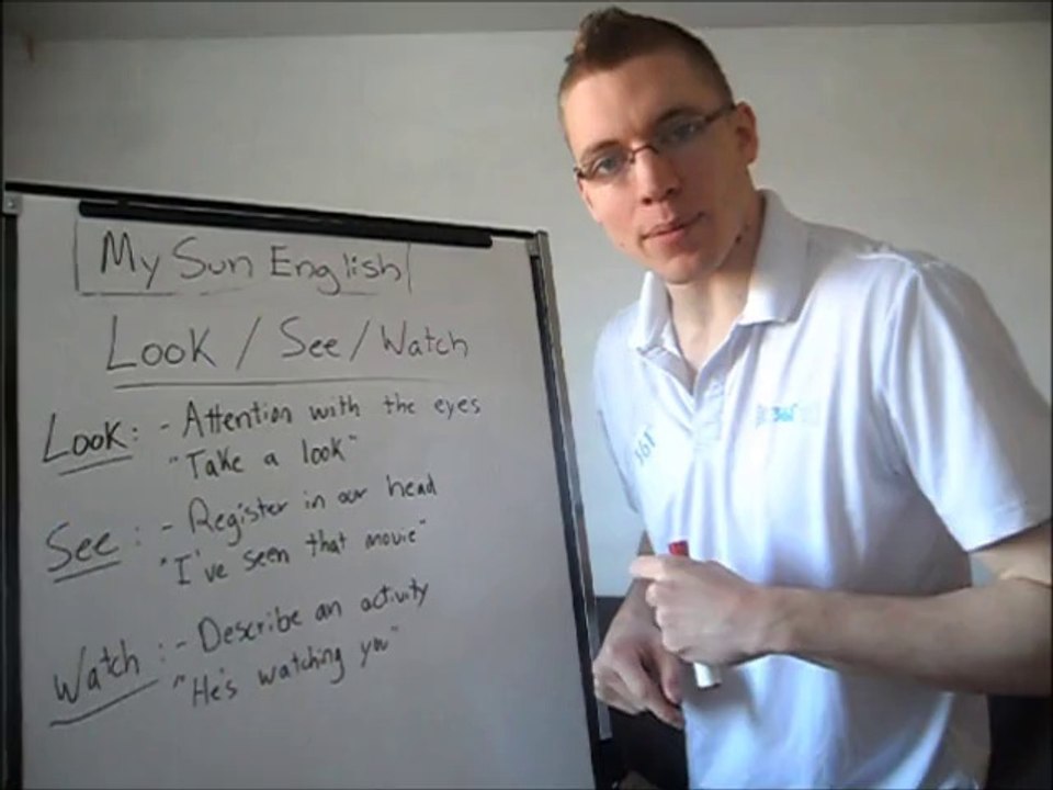 English lesson - Vocabulary - Look/See/Watch