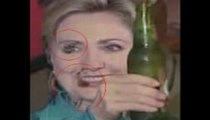 More Reptilian clips  Hillary Clinton shapeshifting in bar[240P]
