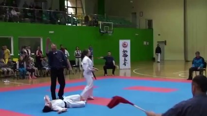 Karate Girl Lands Surprise Knockout