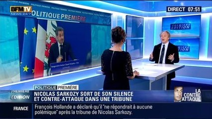 Politique Première: Nicolas Sarkozy sort de son silence et publie une tribune dans Le Figaro - 21/03