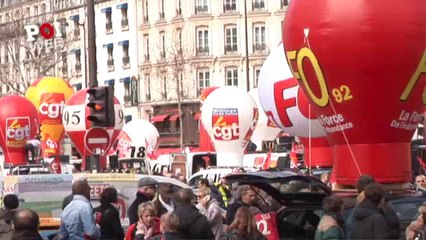 Interviewes responsables syndicaux dans la Manifestation du 18 mars 2014