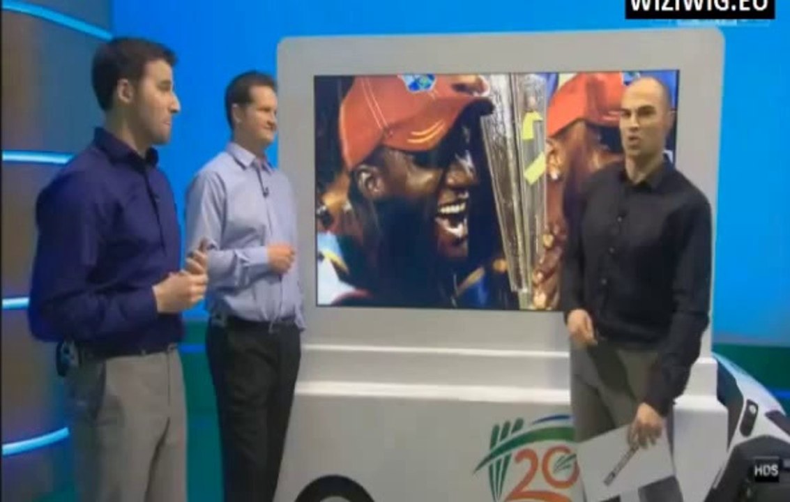 Dwayne Bravo Bowled very slow delivery to Sangakara