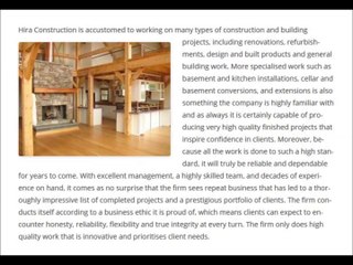 Hira Construction | Exceeding Client Requirements