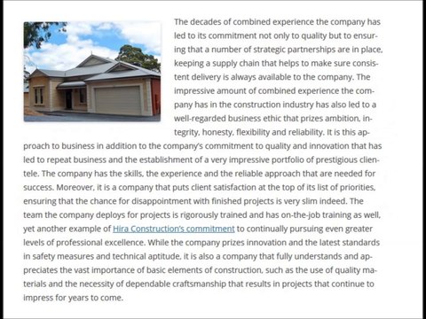 Hira Construction l A Construction Company that Puts Clients First