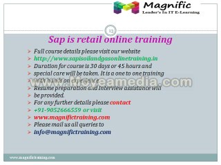 online sap is retail training