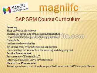 online sap srm training