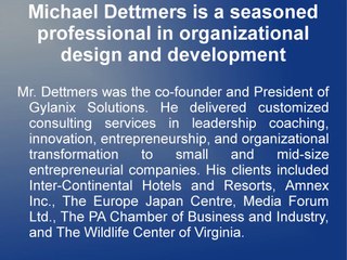 Michael Dettmers – An Internationally Recognized Business Leader