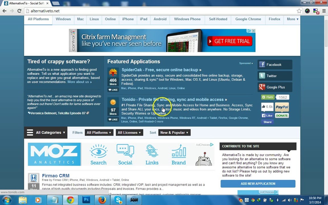 Find Apps and Software for Windows, Mac, Linux, iPhone, iPad, Android, Android Tablets, Web Apps