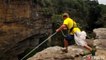 Massive 600 foot bungee jump of Magwa Falls in South Africa.. INSANE !!