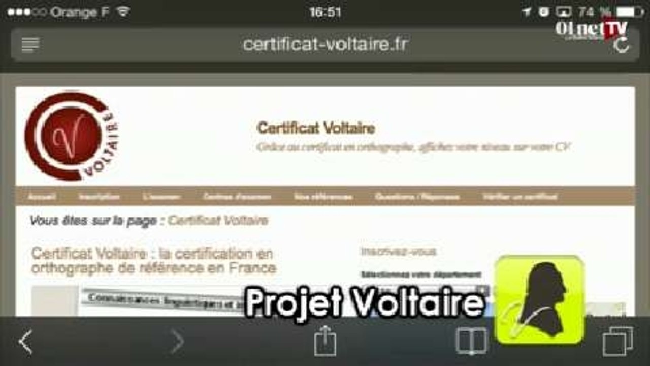Projet Voltaire : révisez votre orthographe (test appli smartphone)