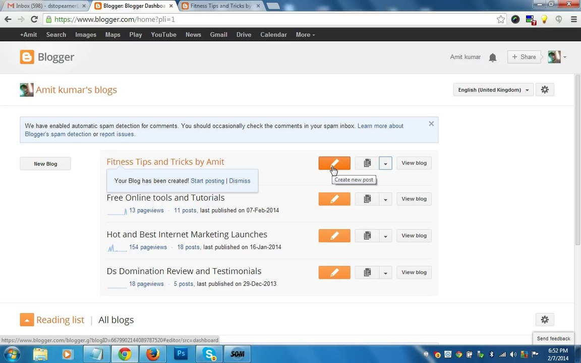 How to Create a Free Blogger.com Website/Blog|Create a Free Website|Free Blogs