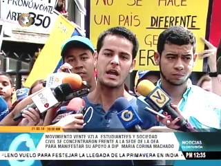 Oposición se concentró frente a sede de la OEA en Caracas