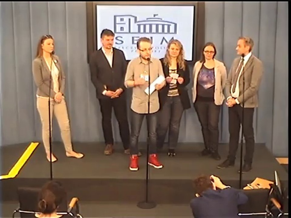 Konferencja prasowa - Na temat związków partnerskich i projektów ustaw, które zamroziła pani marszałek Ewa Kopacz