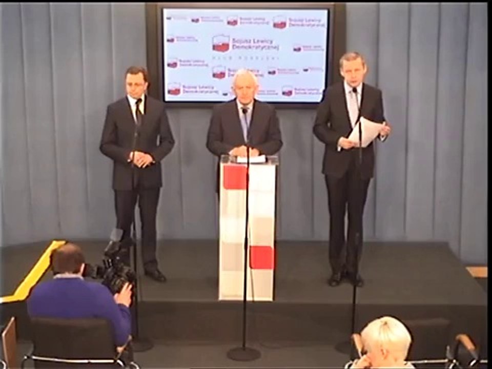 Poseł Leszek Miller - konferencja prasowa