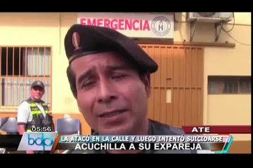 Ate Vitarte: Sujeto acuchilló a su expareja e intentó suicidarse