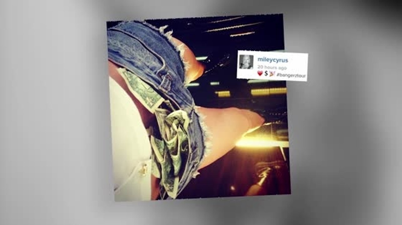 Miley Cyrus Jams Dollar Bills Down Pants