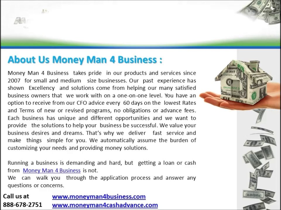 Money Man 4 Business offers credit business loans - MoneyMan4Business.com