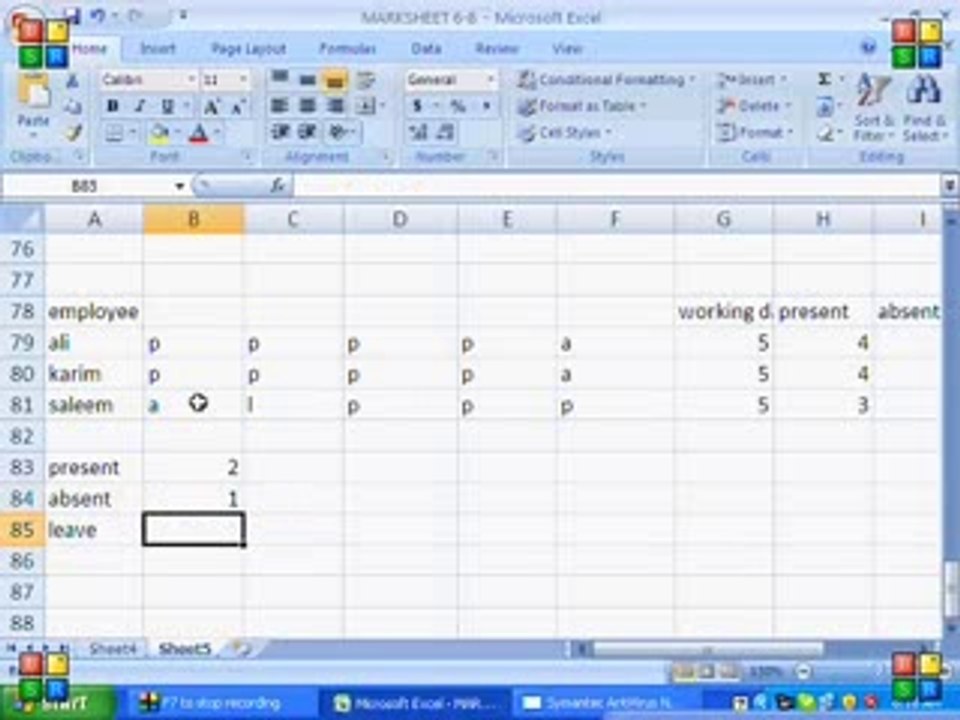 MS Excel Lecture 7 By Mr. Mubashar