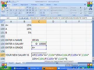 MS Excel Lecture 9 By Mr. Mubashar