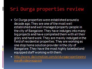 Sri Durga properties