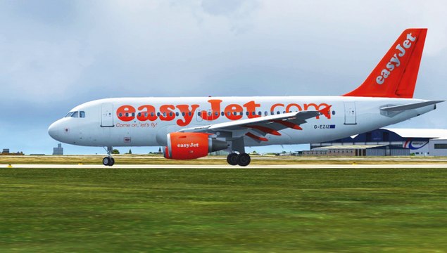 FSX Easyjet Airbus A319 Landing @ Leeds Bradford RWY 32 ( HD )