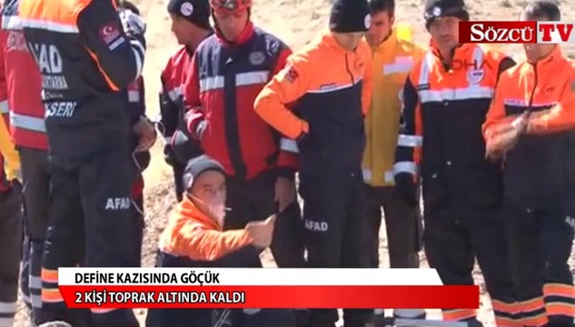 Define kazısında göçük: 2 Kişi toprak altında