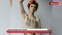 İspanyol FEMEN, Twitter yasağına karşı soyundu