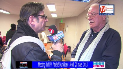 TVBordeaux33  Meeting du NPA Athénée Municipal Bordeaux Jeudi 20 Mars