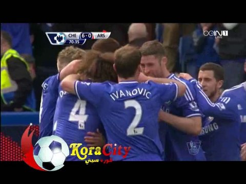 هدف محمد صلاح الاول مع تشيلسى - تشيلسى 6-0 ارسنال