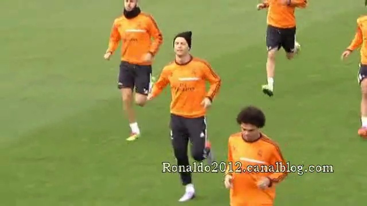 Real training this morning Cristiano Ronaldo Ramos Benzema Real Madrid Barcelona Clasico