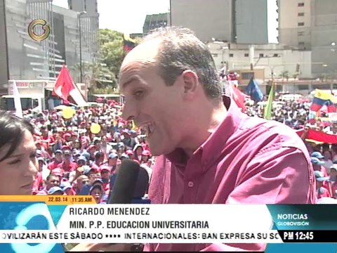 El ministro para Educación Superior, Ricardo Menéndez rechaza ataques a universidades