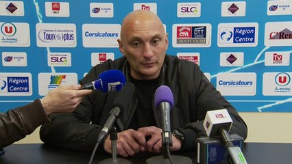 Conférence de presse Tours FC - CA Bastia (1-0) : Olivier PANTALONI (TOURS) - Stéphane ROSSI (CAB) - 2013/2014