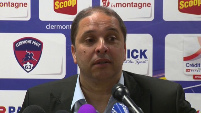 Conférence de presse Clermont Foot - AS Nancy-Lorraine (1-0) : Régis BROUARD (CF63) - Pablo CORREA (ASNL) - 2013/2014