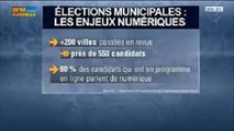 Quels sont les enjeux numériques des élections municipales ?: Camille Vaziaga, Marc Mossé et Matthieu Lerondeau, dans 01Business - 22/03 3/4