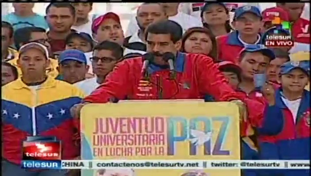 Maduro expresa su total respaldo al movimiento estudiantil