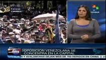 Oposición venezolana también marcha en Caracas