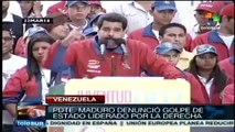 Maduro denunció una vez más intento de golpe de Estado en el país