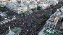 Anti-austerity protesters march in Spain