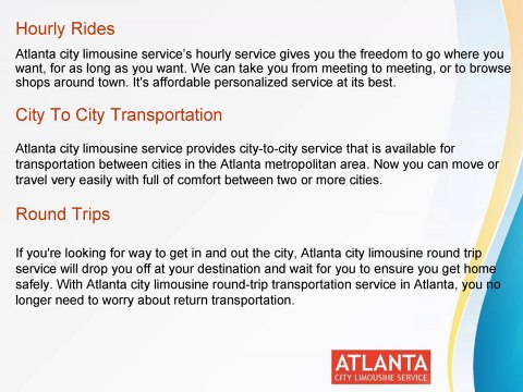 Affordable Limo Rental Service In Atlanta