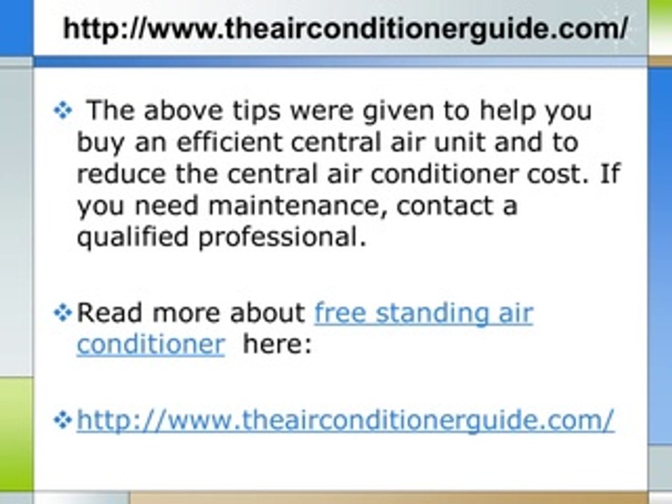 Central Air Conditioner Costs