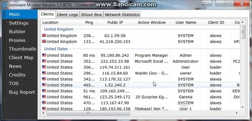 Imminent monitor losing clients