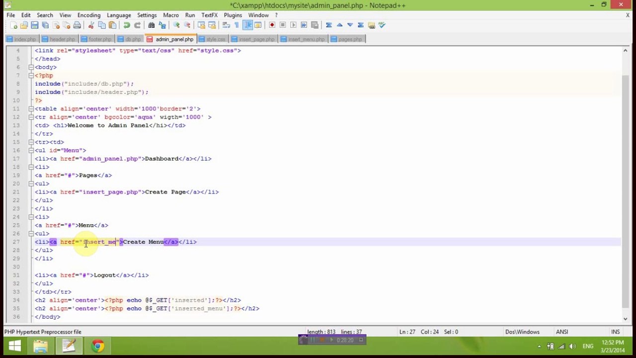 how to create navigation in php dynamically [howpk.com]