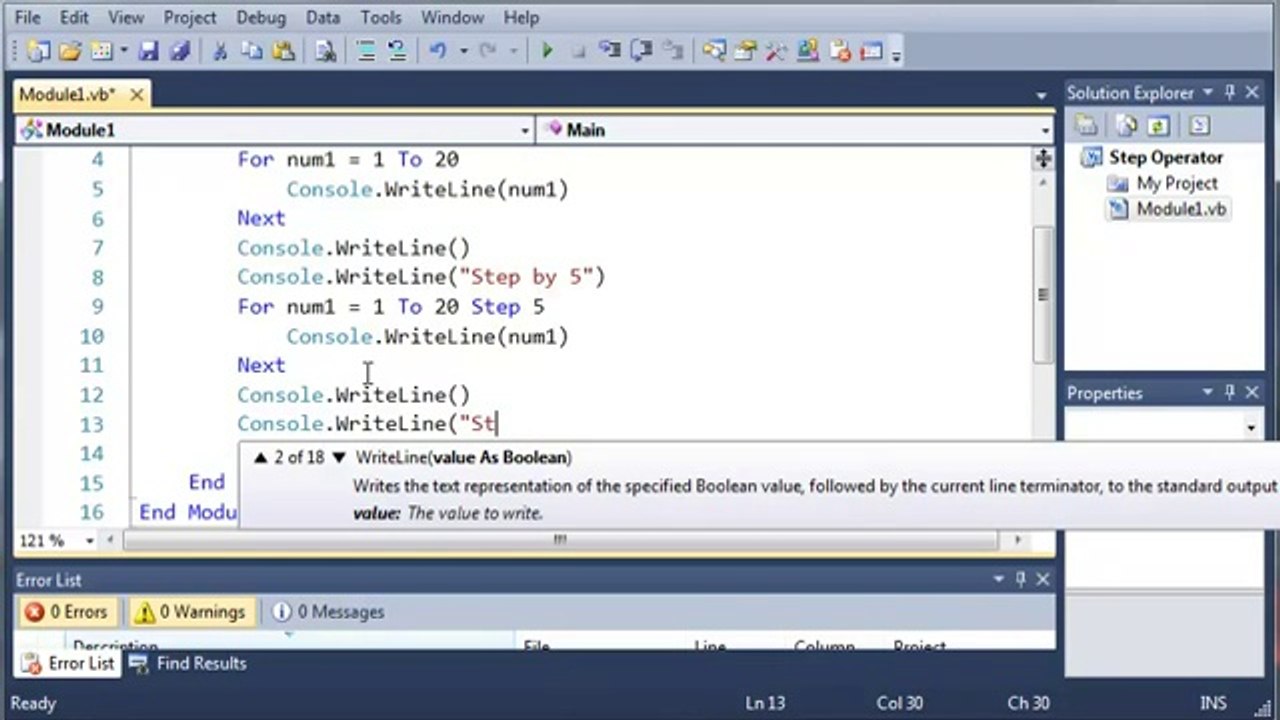 027 - Step Operator vb.net