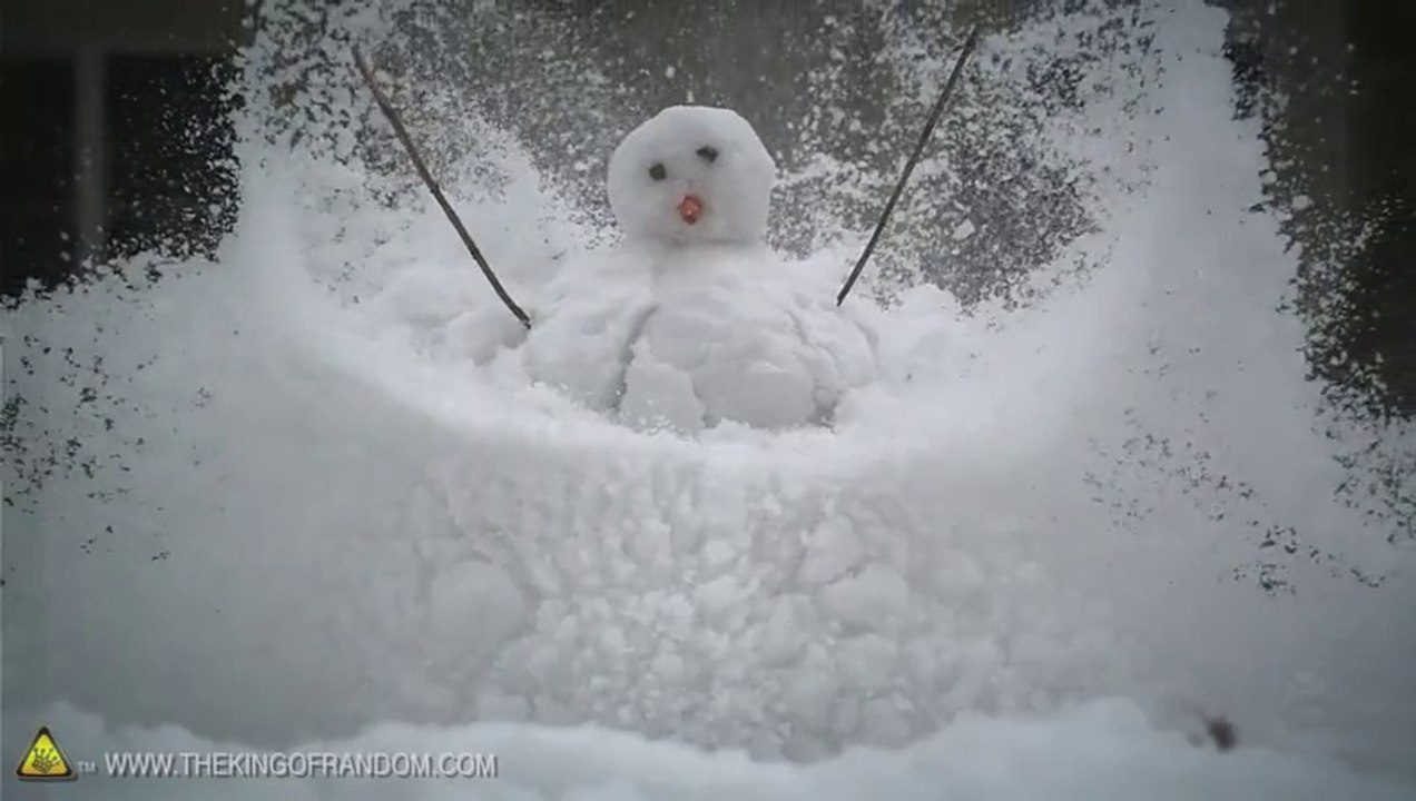 Snowman Exploding In Slow Motion To End Winter