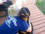 So so Scary : giant dog grunting when you hug him!