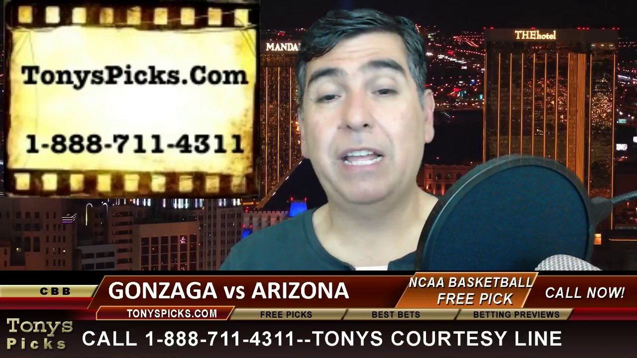 Arizona Wildcats vs. Gonzaga Bulldogs Pick Prediction NCAA Tournament College Basketball Odds Preview 3-23-2014